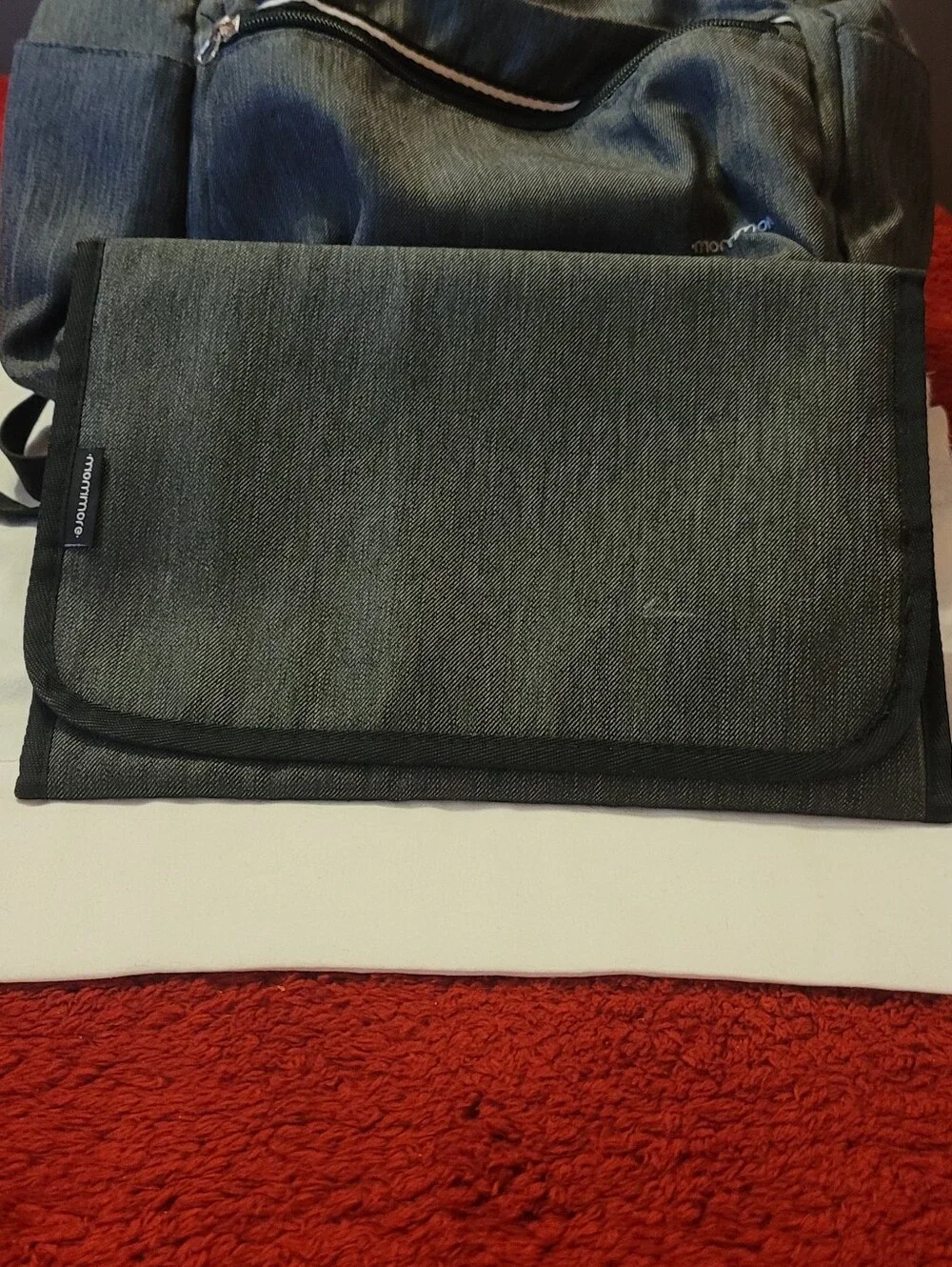 mommore gray diaper bag backpack